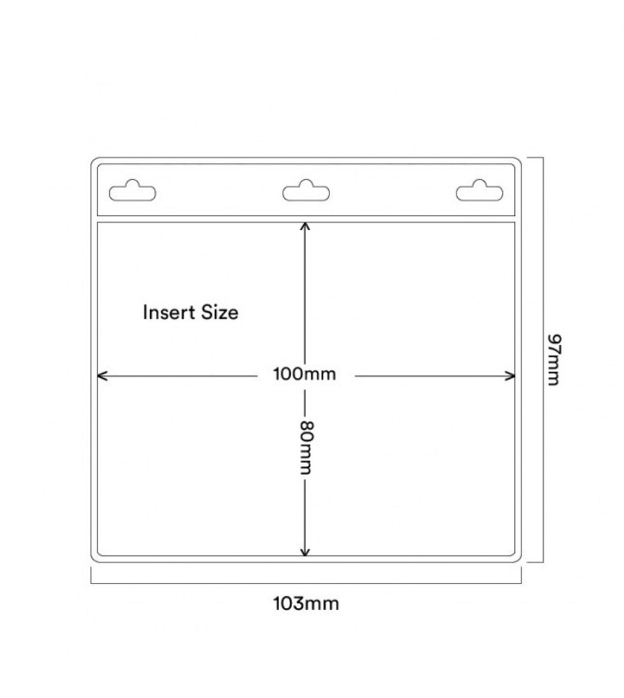 Plastic Pockets - Card Holders 103mm x 97mm