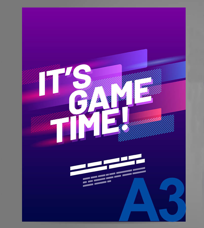A3 poster printing sample for business notices and counter displays