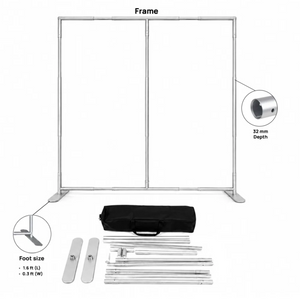 Media Wall Stretch Fabric Square Corners  - 1 Side 2000mm x 2300mm