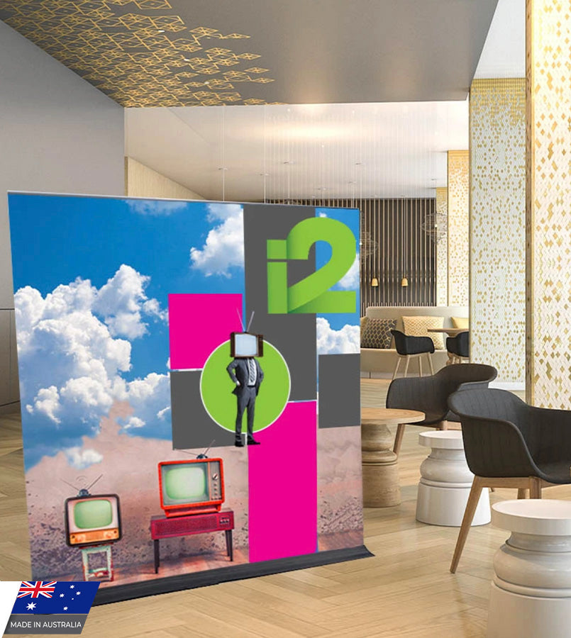 Media Wall Pull Up Banner 2400mm x 2100mm