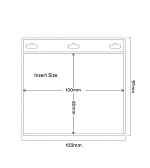 Plastic Pockets - Card Holders 103mm x 97mm