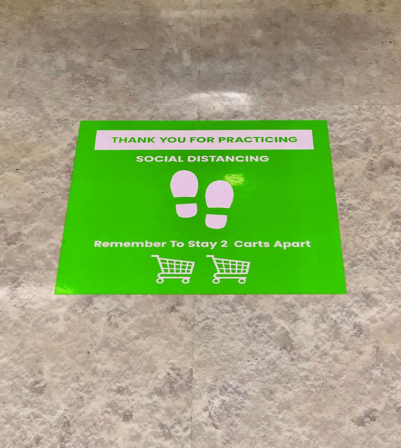 Floor Display Stickers - 210mm Square