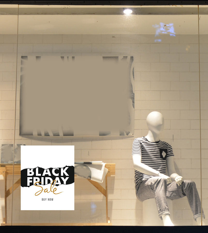 Window Display Stickers White A3 - Static Cling